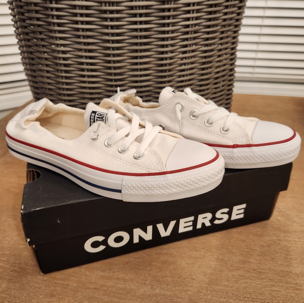 CONVERSE 537084F CHUCK TAYLOR SHORELINE SLIP WHITE WOMEN'S SHOES